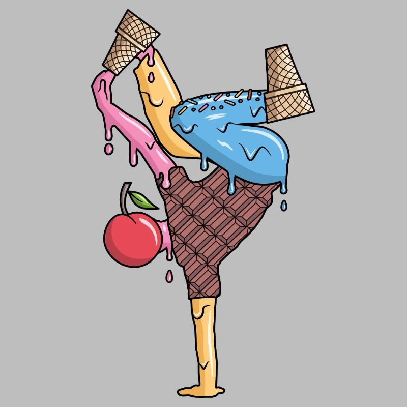 Breakdance Eiscreme Tanz Breakdancer Breakdancing