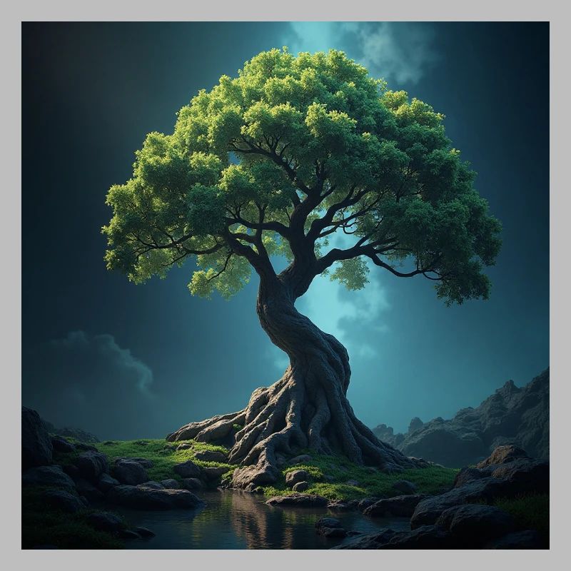 Bunter Baum des Lebens.