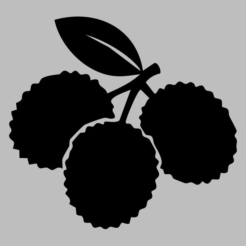 Litschi-Silhouette – Exotisches Obstdesign