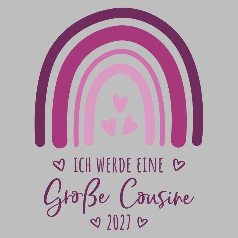 Ich werde eine Große Cousine 2027 Boho Regenbogen