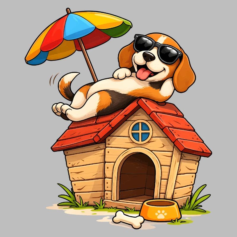 Conception de la maison de vacances des chiens Beagle