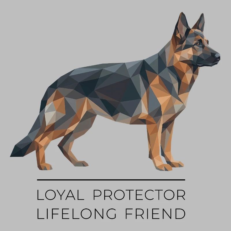 German Shepherd Low-Poly - Loyal, brave, true