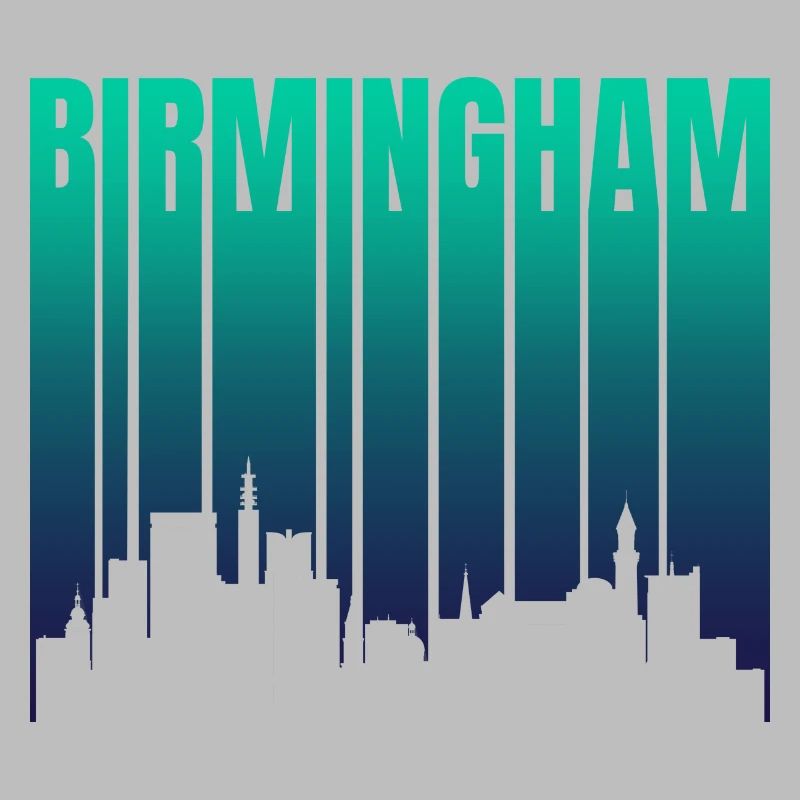Birmingham Skyline Gradient