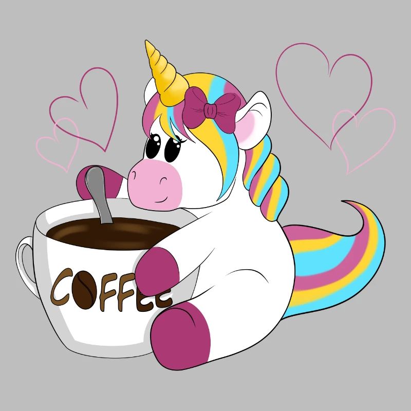 Regenbogen Einhorn Kaffeezauber