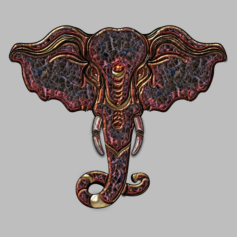decorative elephant head