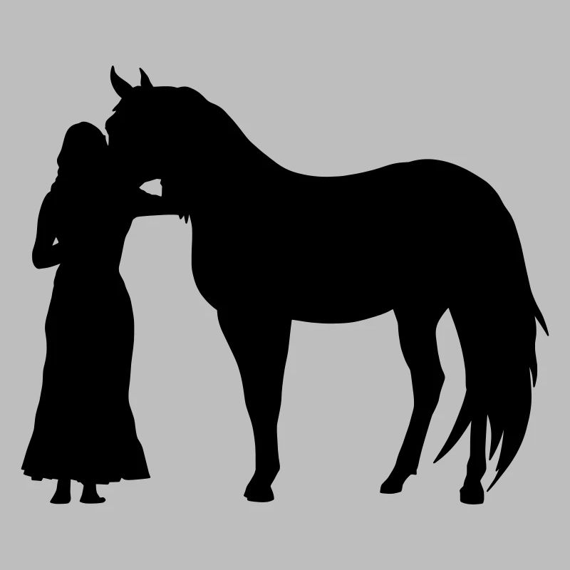 Frau mit Pferd