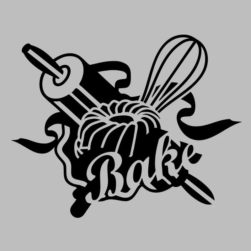 a rolling pin and a whisk with a ring cake