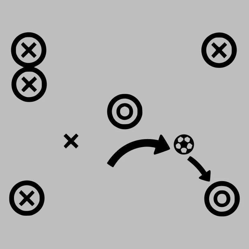 Soccer Tactics Coach Strategy Vector