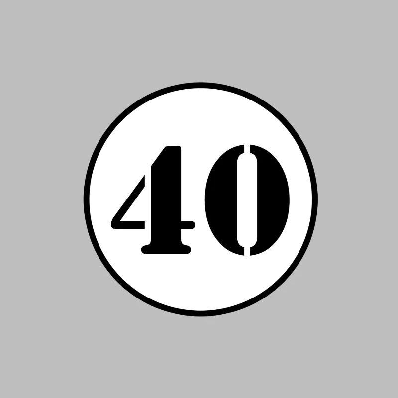 NUMMER 40 Vierzig Geburtstag Geschenk