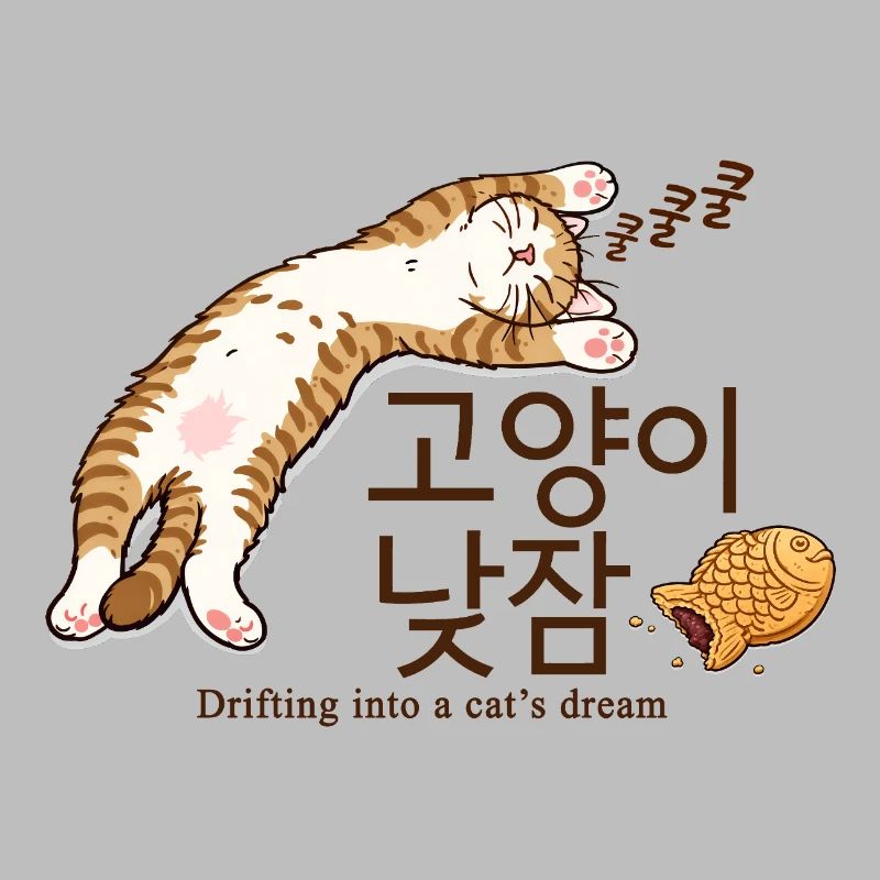 Rêve de chat coréen endormi