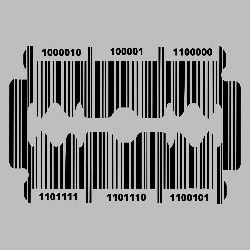 Rasierklinge mit geheim Code