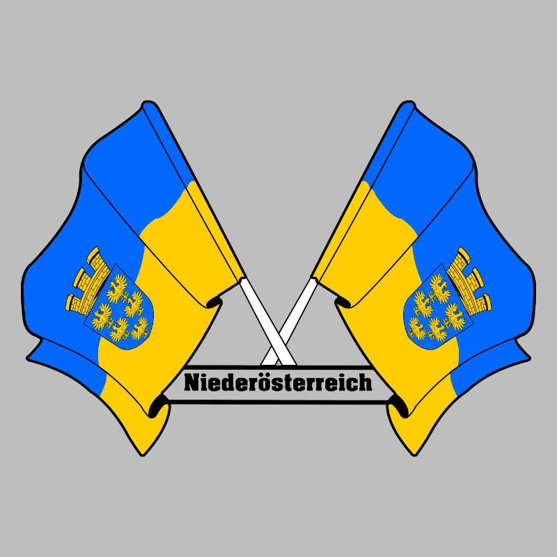 Lower Austria Flag with Text