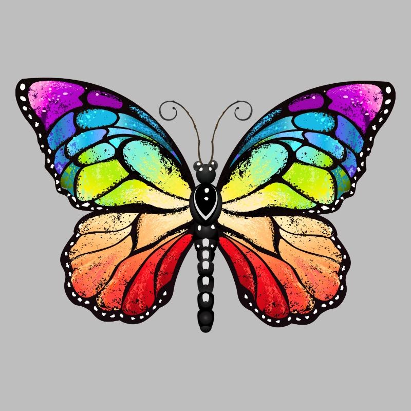 Rainbow pride butterfly