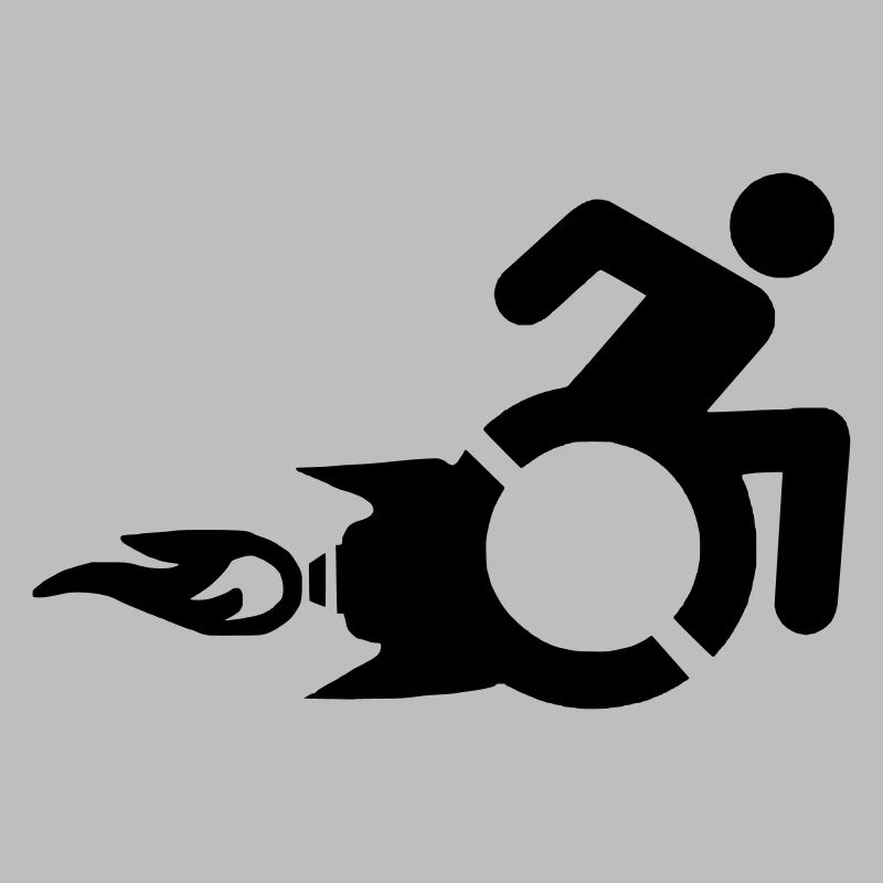 Rollstuhlfahrer mit Raketenantrieb #