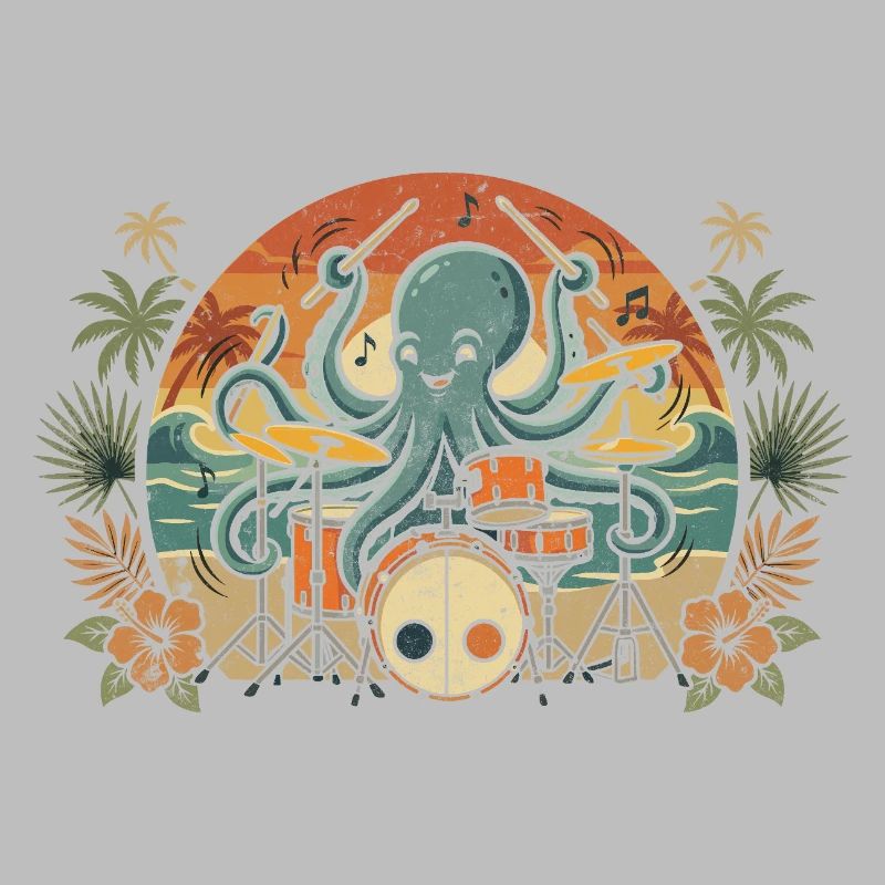 Tropischer Octopus-Drummer