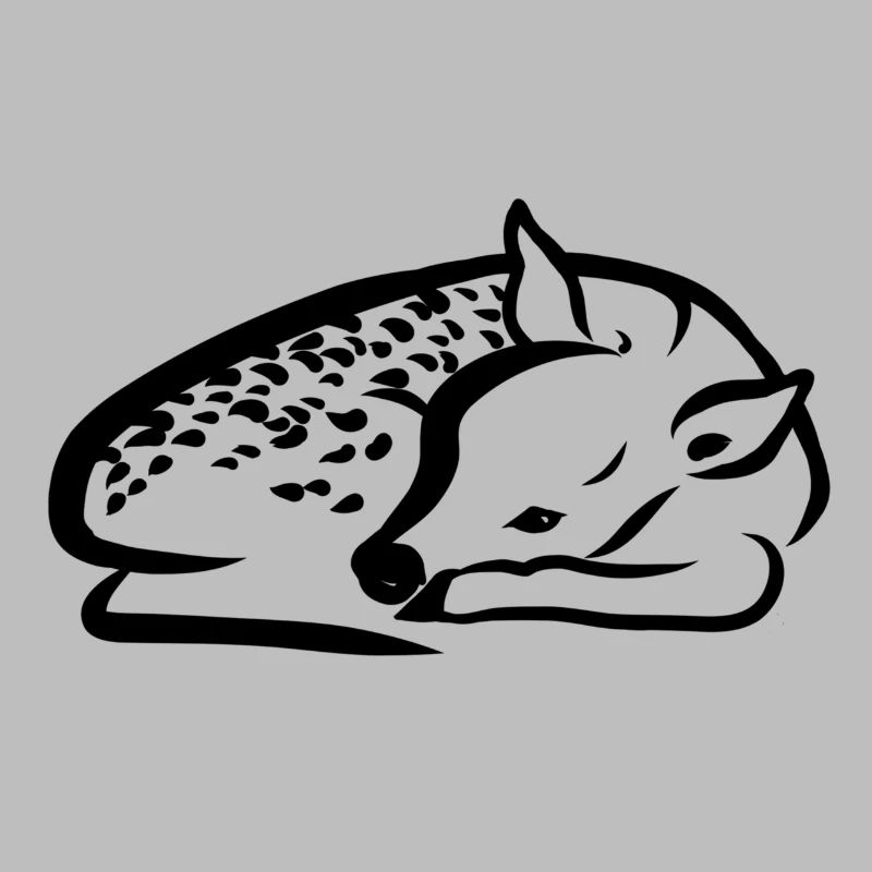 Fawn lying down