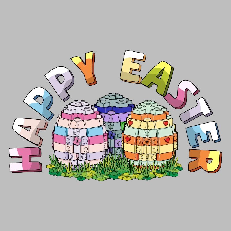 Happy Easter Brick Builder Easter Eggs Bricks