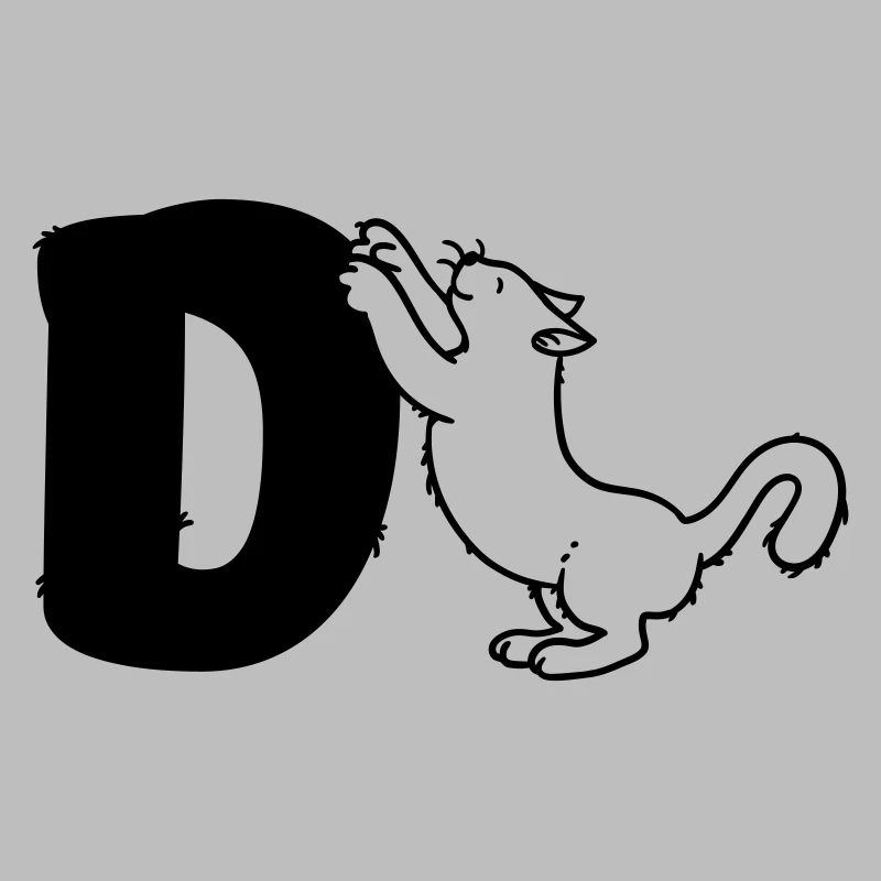 Katze Buchstabe D