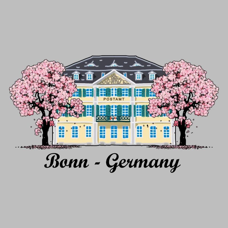Bonn Old Post Office, Cherry Tree Blossoms, Germany