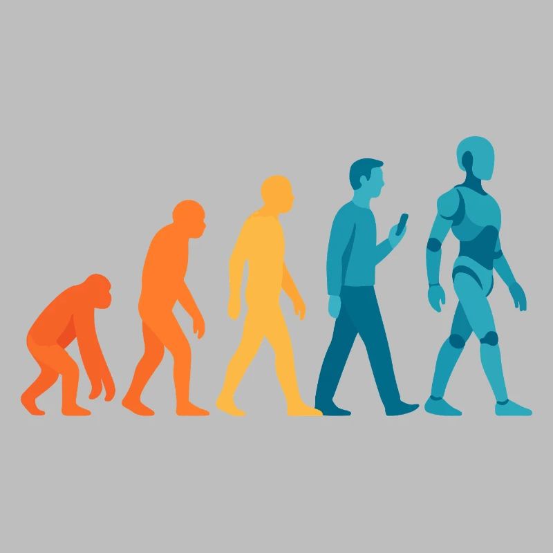 Evolution zum Roboter Outline