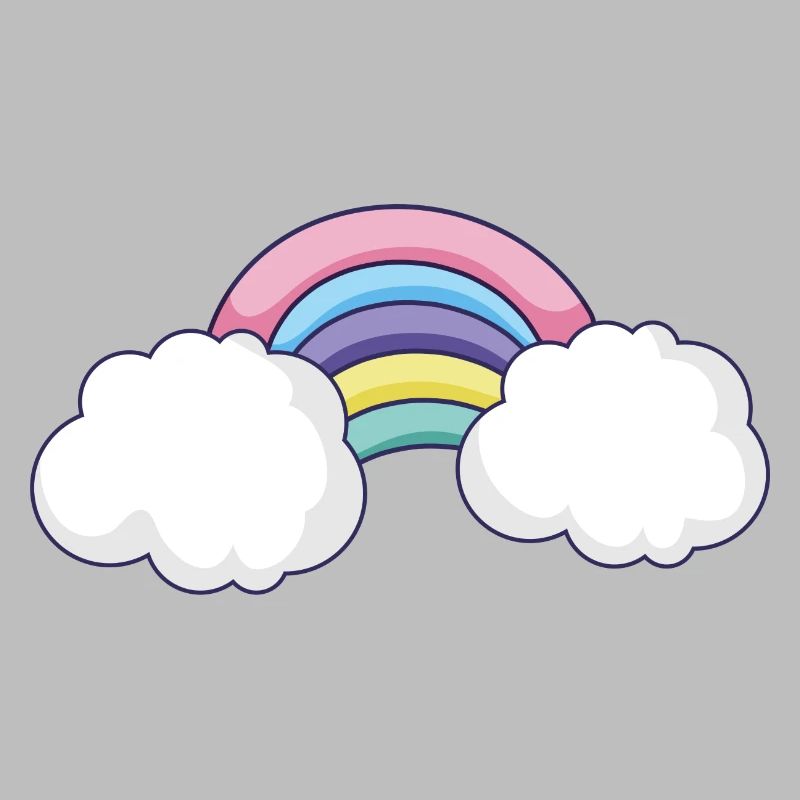 Pastel Rainbow Cloud Arc