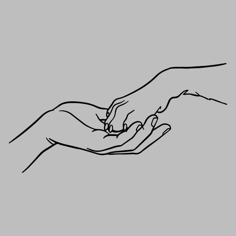 « Éternellement connectés » (patte en main)