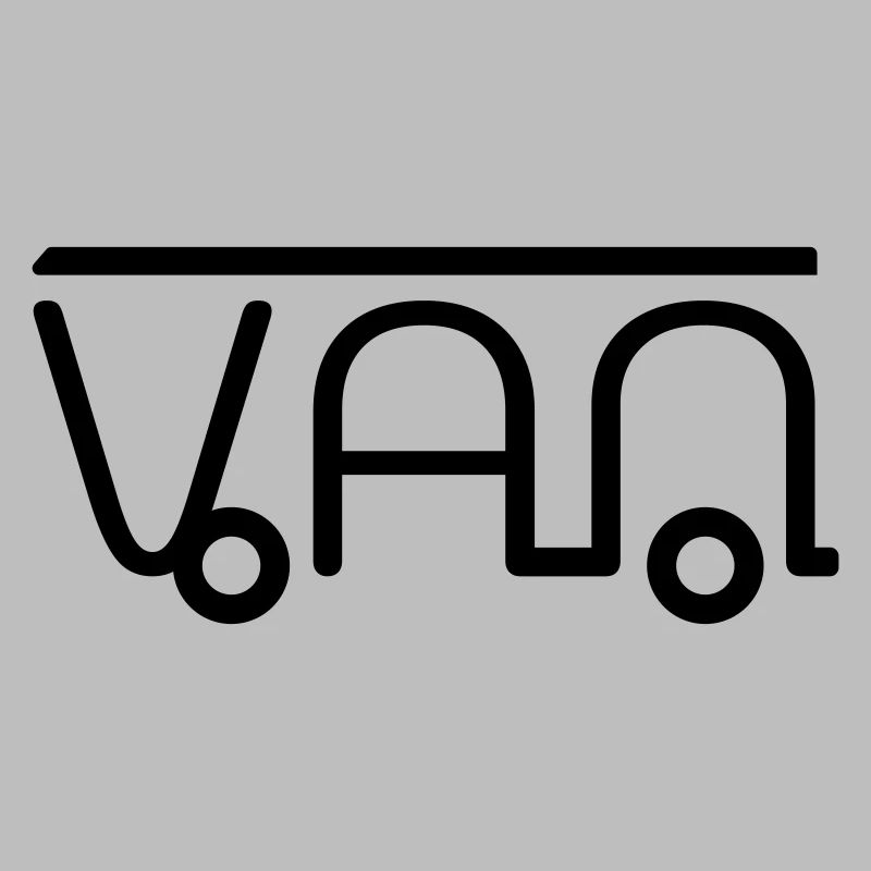 Illustration de Van Camper faite de lettres