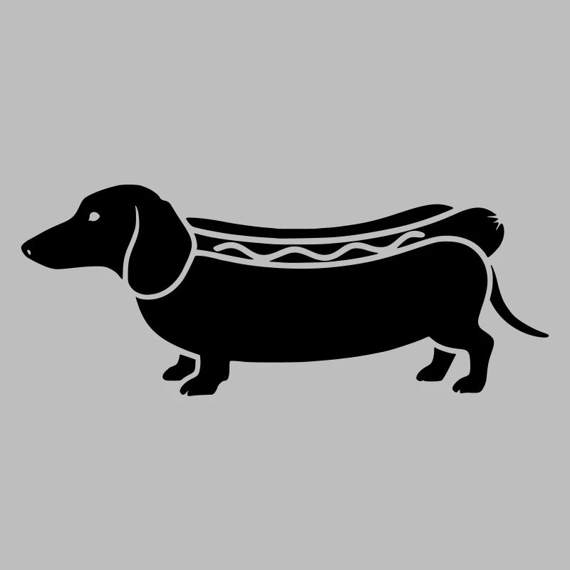 Dackel Hot Dog Wurst Silhouette