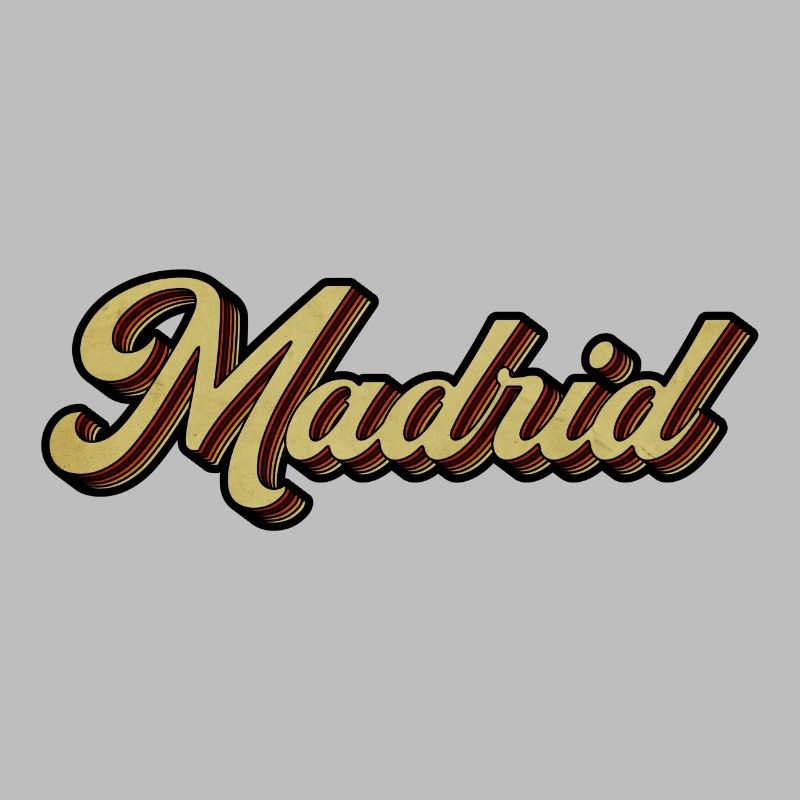 Écriture rayée rétro de Madrid
