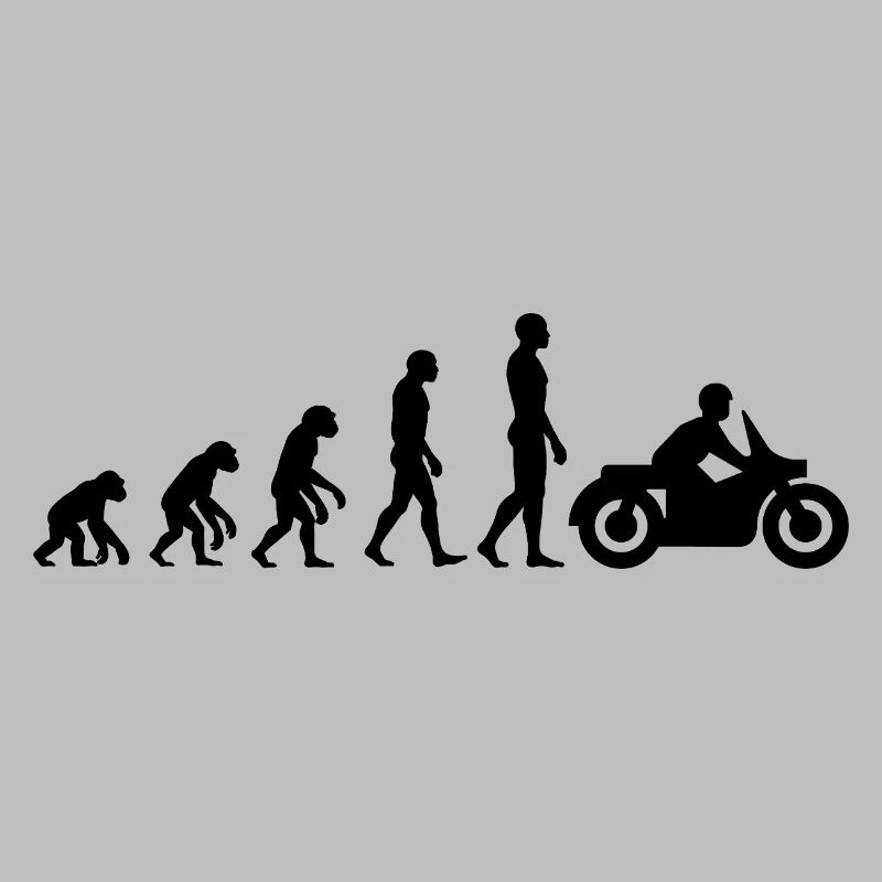 EVOLUTION: FROM APE TO MOTORCYCLIST!