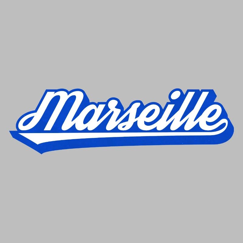 Marseille Retro Blue Script