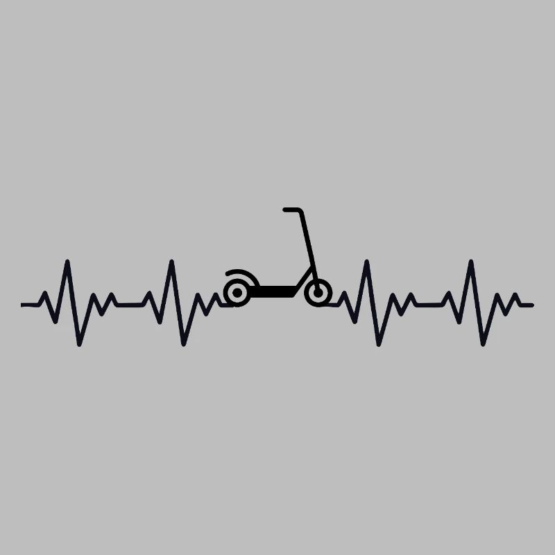 Tretroller Roller EKG Herzschlag Herzfrequenz