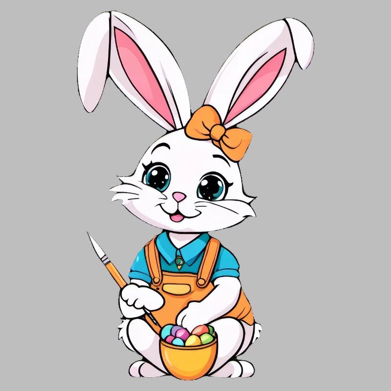 Easter bunny with Easter eggs