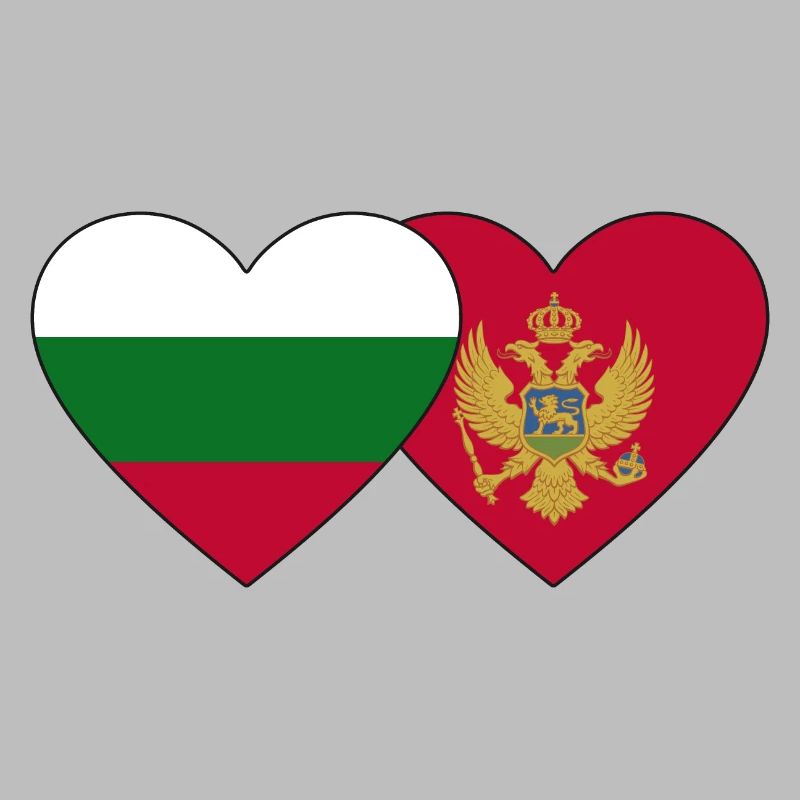 Bulgaria Montenegro flag