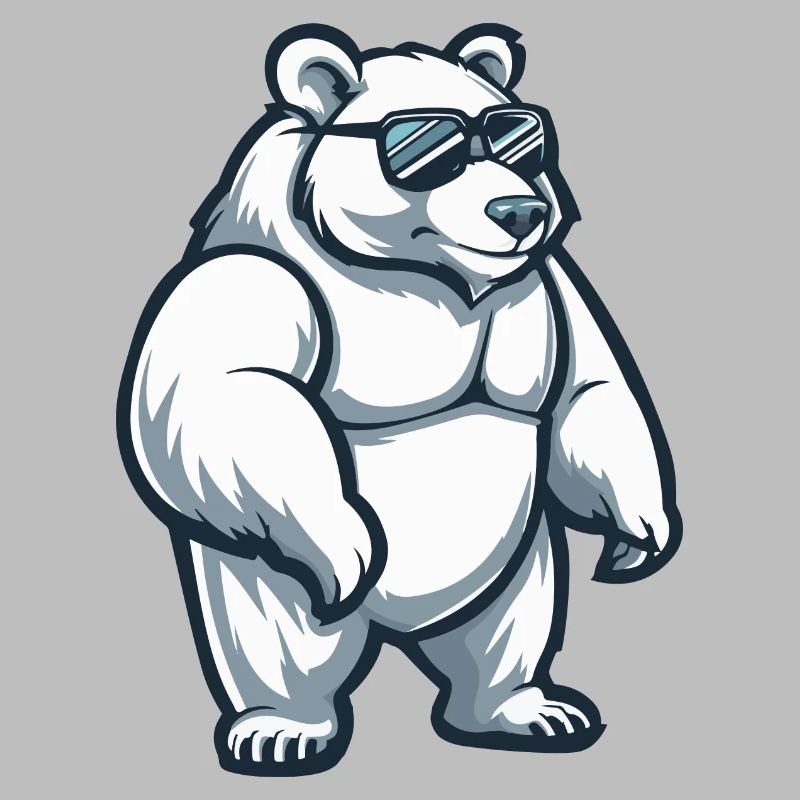 Eisbär Comic Cool