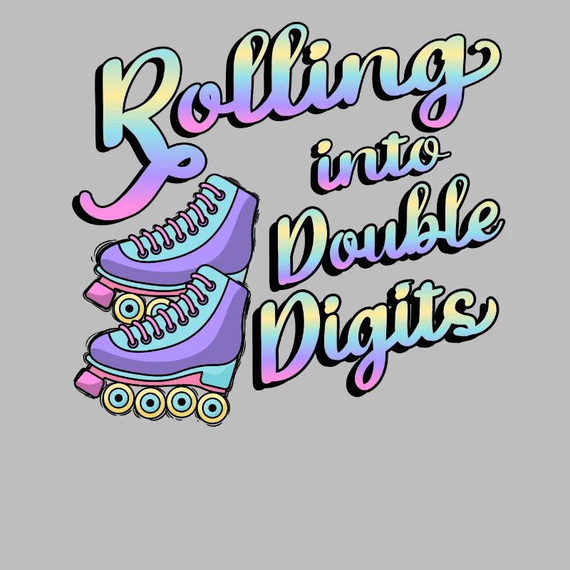 Rolling Into 10 Double Digits Floral Skaters 10.