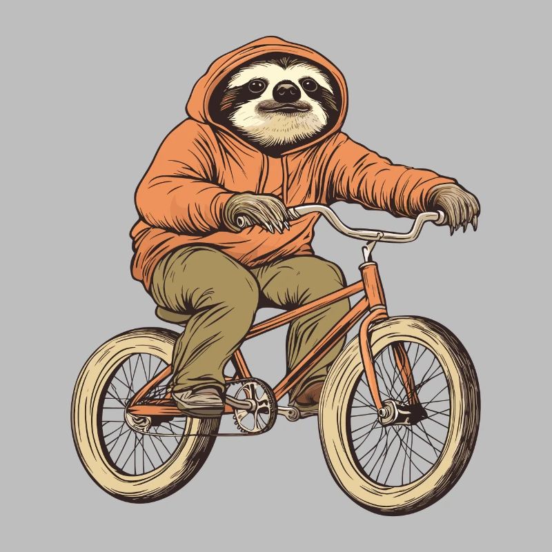 Sloth on Bicycle
