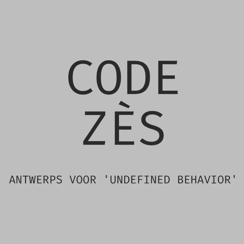 Antwerpen: "Code Zès!" – Tech Dialect Shirt