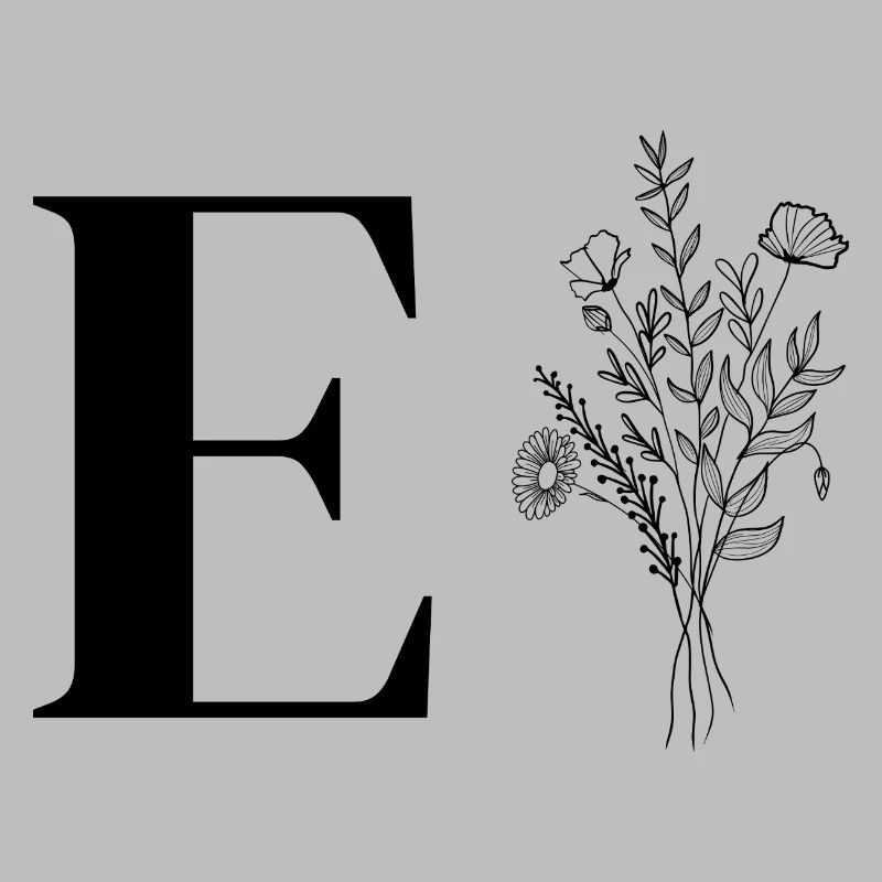 Lette e fleurs minimalistes
