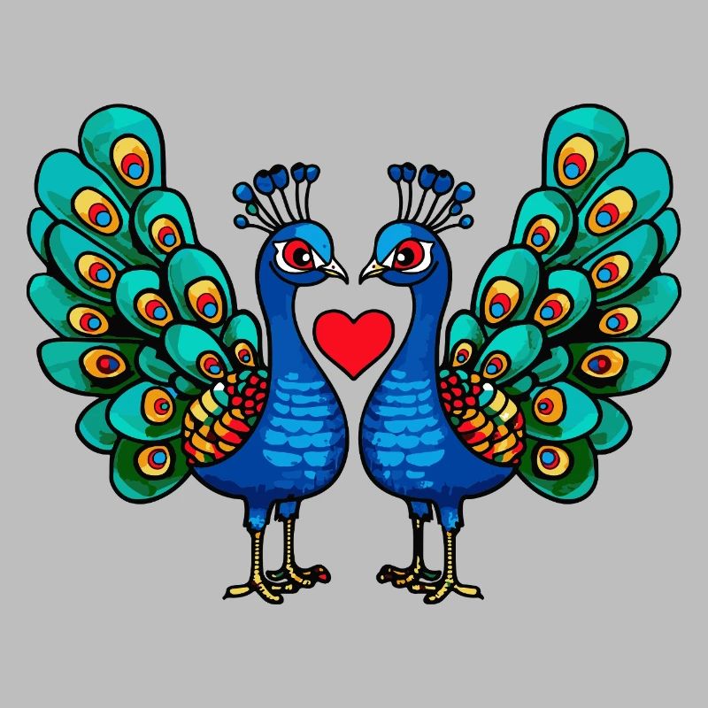 Peacock Bird Couple e Valentine's Day