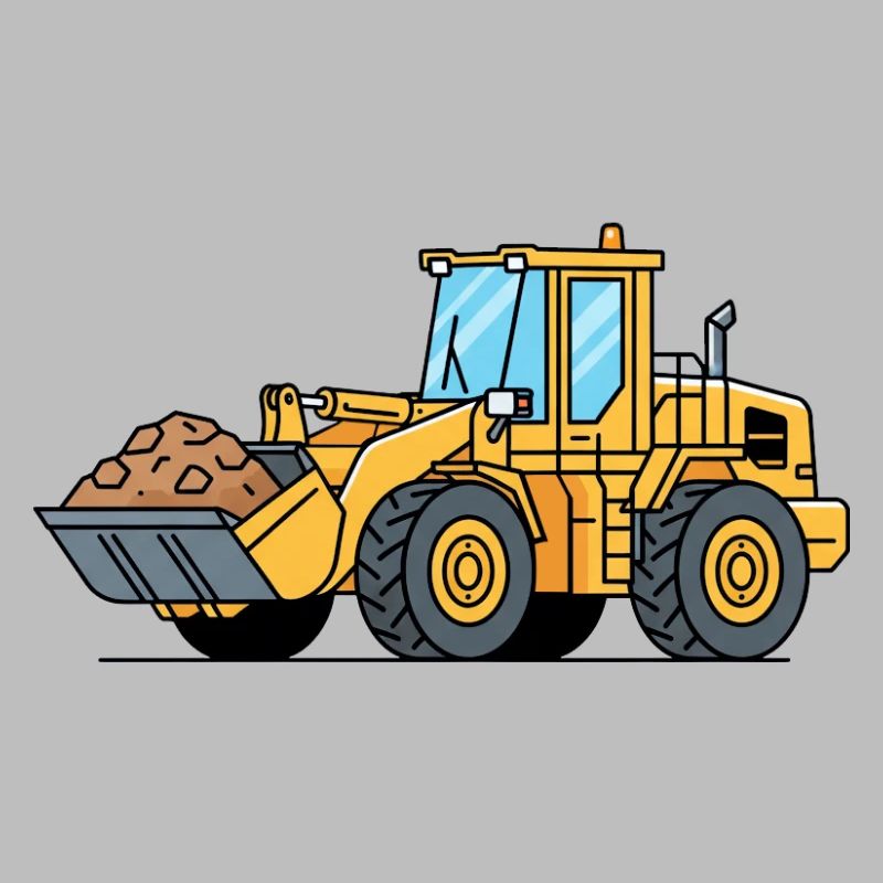 Machine de construction à chargeuse sur pneus