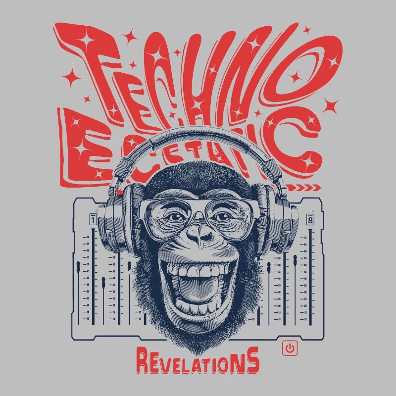 Ecstatic Techno: Monkey, Beats and Primates Shirt