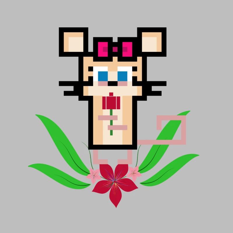 Souris fleur