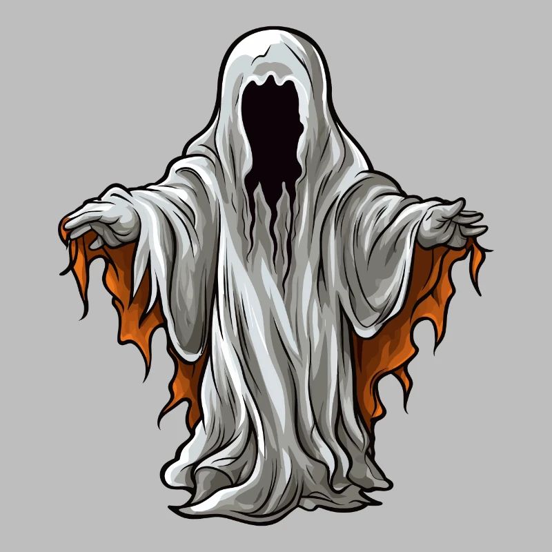 Floating Spooky Halloween Horror Ghost