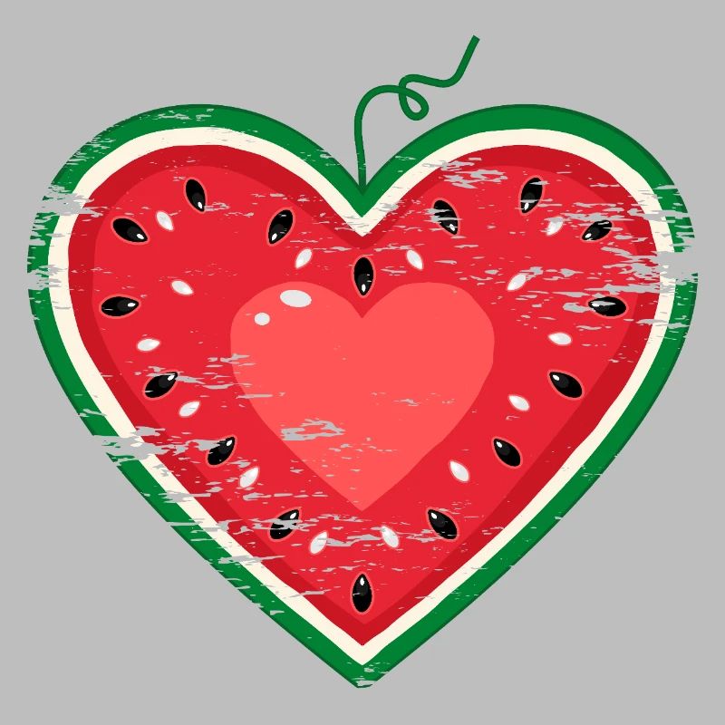 Coeur design pastèque utilisé