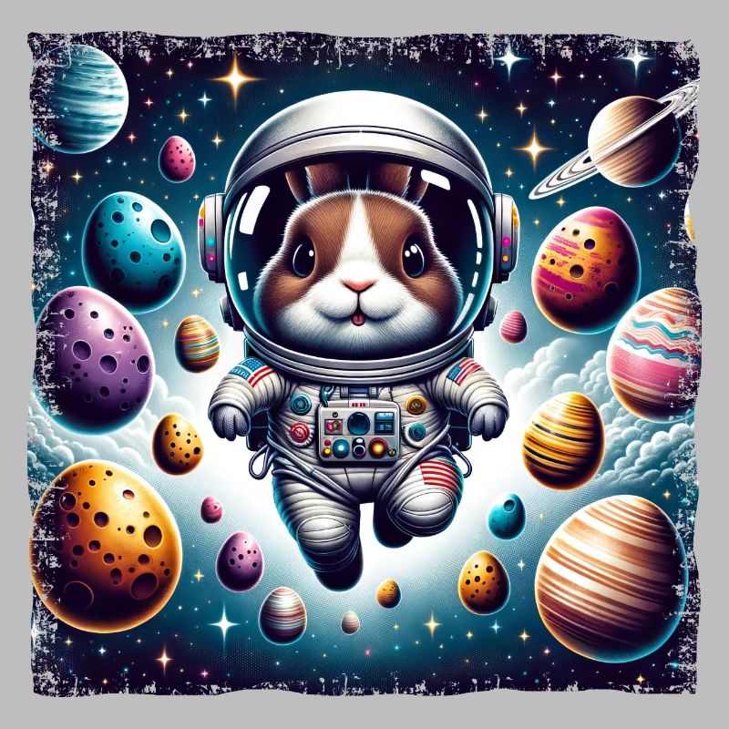 Easter, Easter Bunny, Astronaut, Space, Solar System