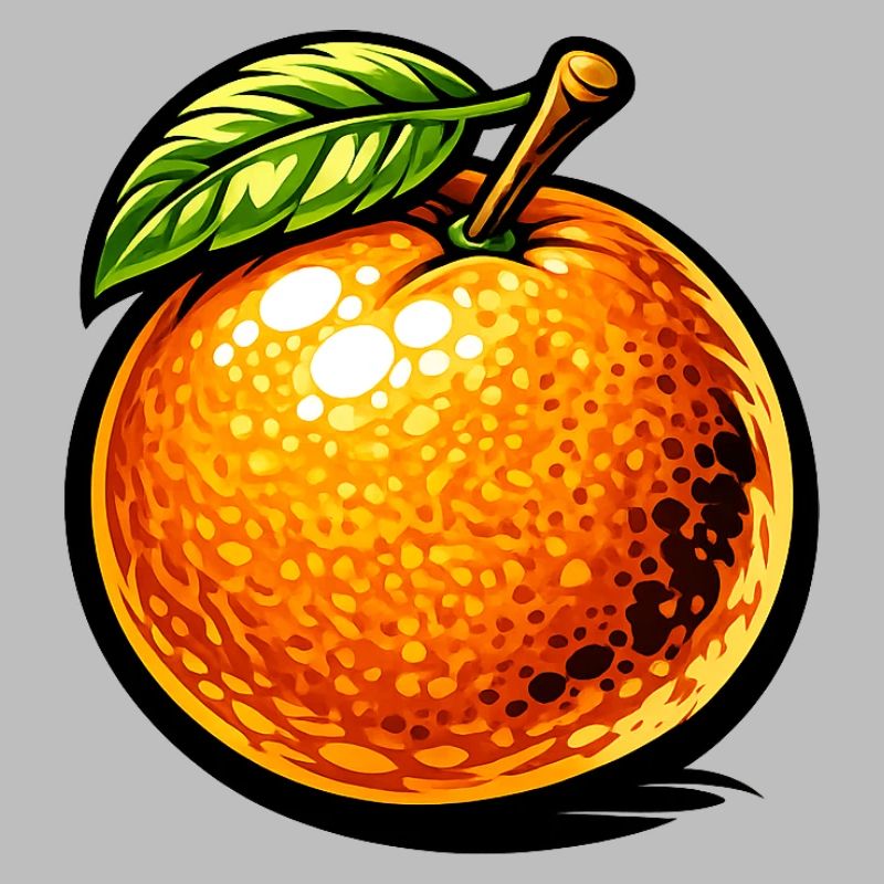 Comic Orange – Fruity Illustration Design 🍊
