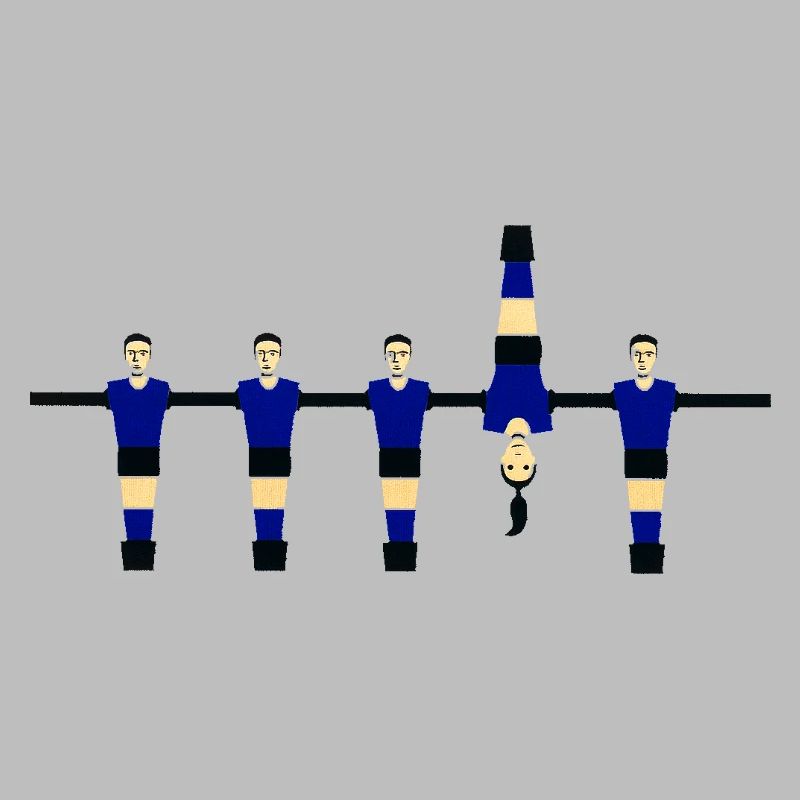 Stylized Blue Figures