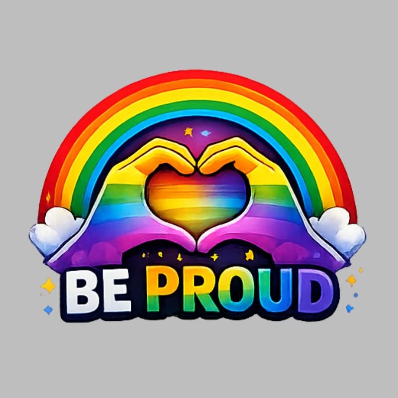 Sei stolz, Regenbogenherz-Stolz