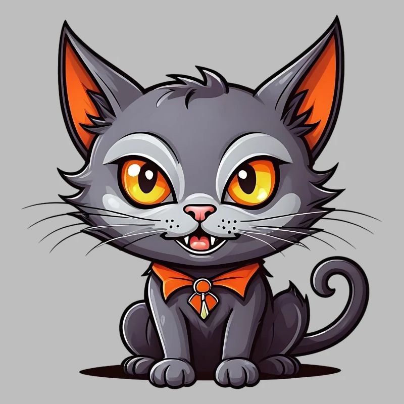 Chat vampire noir